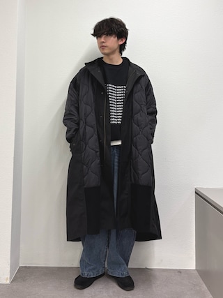 「etsinta（エシンタ）の≪新色登場≫【etsinta/エシンタ】切替マキシミリタリーコート（モッズコート）」を使った、ゆいととさん（メンズ・170cm）の冬コーディネート