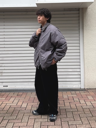 「CIAOPANIC TYPY(チャオパニックティピー)の【UNISEX】【シルエット調整可】襟切替中綿バルーンコーチジャケット(ブルゾン)」を使った、ゆいととさん(メンズ・170cm)の秋コーディネート