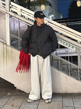 「アイテム（ダウンジャケット/コート）」を使った、ゆいととさん（メンズ・170cm）の秋コーディネート