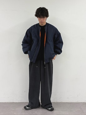 「アイテム（MA-1）」を使った、ゆいととさん（メンズ・170cm）の秋コーディネート