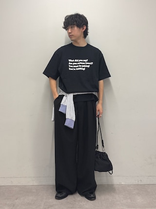 「CIAOPANIC TYPY(チャオパニックティピー)の【UNISEX】【プラスサイズあり】ポコポコメッセージロゴTEE(Tシャツ/カットソー)」を使った、ゆいととさん(メンズ・170cm)の春コーディネート