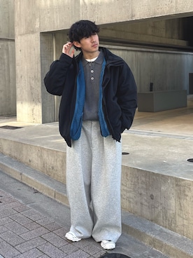 「アイテム（ナイロンジャケット）」を使った、ゆいととさん（メンズ・170cm）の冬コーディネート