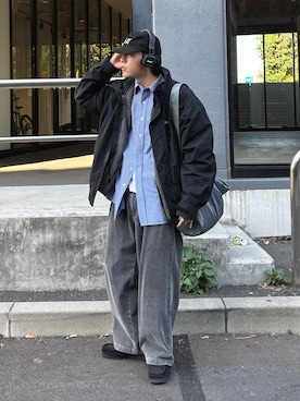 「アイテム（ナイロンジャケット）」を使った、ゆいととさん（メンズ・170cm）の冬コーディネート