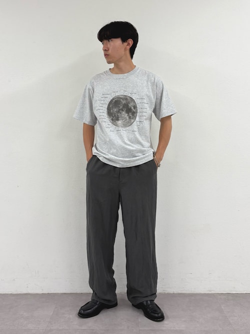 【WEB限定】【新色追加】ムーンクレーター＆アースロゴプリントTee