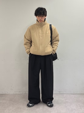 「CIAOPANIC TYPY（チャオパニックティピー）の【UNISEX】タックボリュームワイドスラックスパンツ/サイドラインスラックス（スラックス）」を使った、ゆいととさん（メンズ・170cm）の秋コーディネート