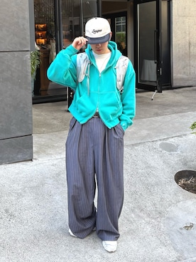 「CIAOPANIC TYPY（チャオパニックティピー）のアイテム（スラックス）」を使った、ゆいととさん（メンズ・170cm）の春コーディネート