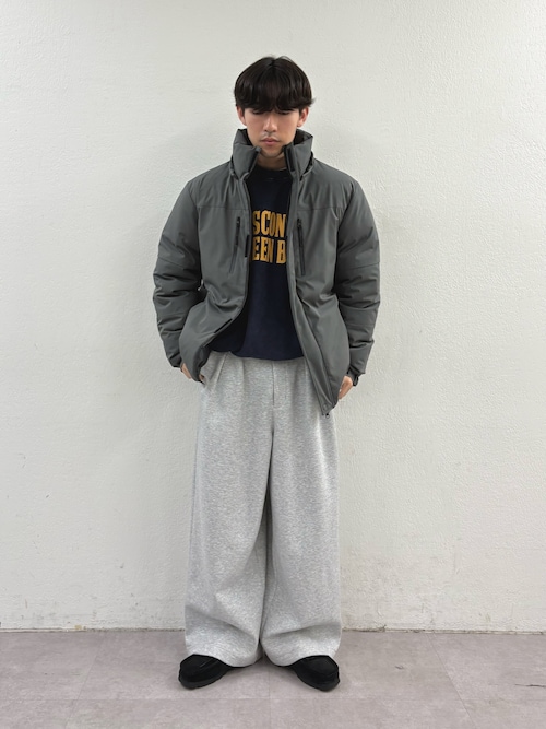 ユニセックス】防風/中綿/2WAYウォーマーパファーブルゾン（ダウン