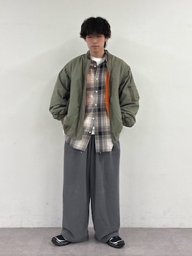 「アイテム（MA-1）」を使った、ゆいととさん（メンズ・170cm）の秋コーディネート