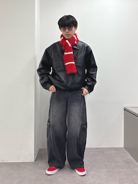 「アイテム（マフラー）」を使った、ゆいととさん（メンズ・170cm）の冬コーディネート