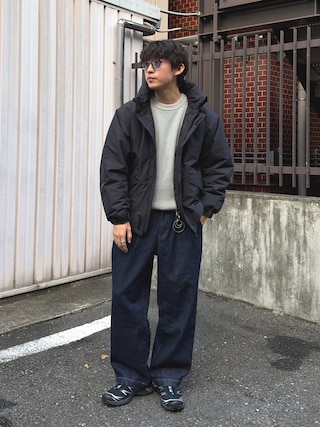 「Franklin Climbing(フランクリンクライミング)の【Franklin Climbing】ユニセックス/防寒/ショートブロックモンスターパーカー(ダウンジャケット/コート)」を使った、ゆいととさん(メンズ・170cm)の秋コーディネート