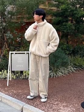 「アイテム（ブルゾン、ホワイト系）」を使った、ゆいととさん（メンズ・170cm）の秋コーディネート