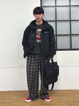 「アイテム（ナイロンジャケット）」を使った、ゆいととさん（メンズ・170cm）の冬コーディネート