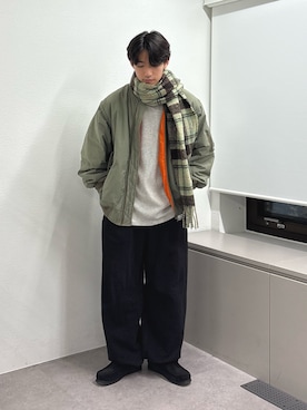 「アイテム（MA-1）」を使った、ゆいととさん（メンズ・170cm）の秋コーディネート