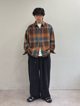 「CIAOPANIC TYPY（チャオパニックティピー）の【UNISEX】【シルエット調整可】ピグメント加工ワッフルイージーパンツ/WEB限定カラーあり（スウェットパンツ）」を使った、ゆいととさん（メンズ・170cm）の秋コーディネート