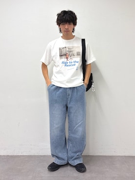 「Disney（ディズニー）のアイテム」を使った、ゆいととさん（メンズ・170cm）の夏コーディネート
