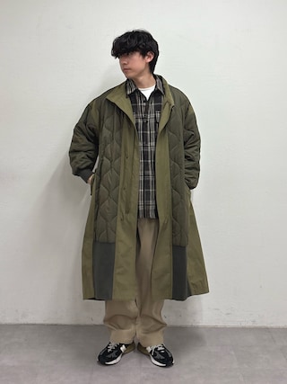 「etsinta(エシンタ)の≪新色登場≫【etsinta/エシンタ】切替マキシミリタリーコート(モッズコート)」を使った、ゆいととさん(メンズ・170cm)の冬コーディネート