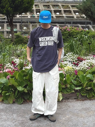 「CIAOPANIC TYPY（チャオパニックティピー）の【UNISEX】アシッドウォッシュ加工ロゴTEE（Tシャツ/カットソー）」を使った、ゆいととさん（メンズ・170cm）の春コーディネート