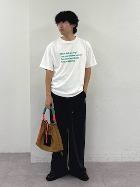 「SOUNDSGOOOOD（サウンズグッド）の【SOUNDS GOOOOD】2WAYナイロンタックギャザーパラコードBAG/WEB限定カラー追加（トートバッグ）」を使った、ゆいととさん（メンズ・170cm）の夏コーディネート