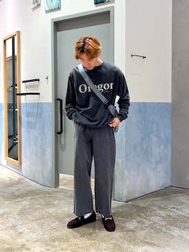 「古着のアイテム（ローファー、ブラウン系）」を使った、ゆいととさん（メンズ・170cm）の秋コーディネート