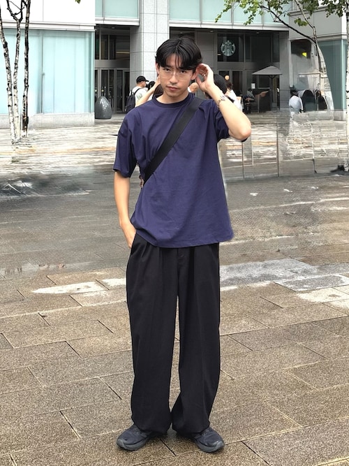 「CIAOPANIC TYPY（チャオパニックティピー）の【ユニセックス】汗染み防止抗菌防臭　半袖TEE（Tシャツ/カットソー）」を使った、ゆいととさん（メンズ・170cm）の春コーディネート