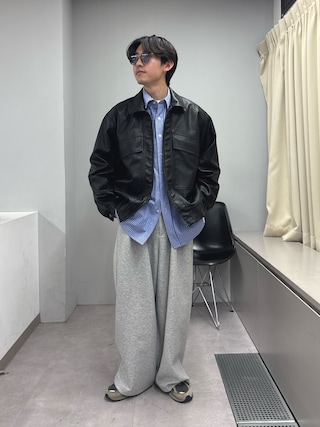 「CIAOPANIC TYPY（チャオパニックティピー）の【ユニセックス】ヴィーガンレザー襟ボア脱着ブルゾン（ブルゾン）」を使った、ゆいととさん（メンズ・170cm）の秋コーディネート