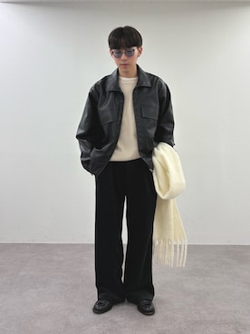 「アイテム（マフラー）」を使った、ゆいととさん（メンズ・170cm）の秋コーディネート