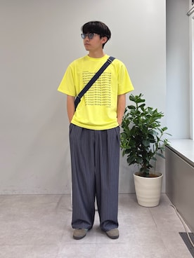 「アイテム（スラックス）」を使った、ゆいととさん（メンズ・170cm）の夏コーディネート