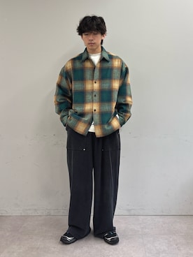 「CIAOPANIC TYPY（チャオパニックティピー）の【UNISEX】【シルエット調整可】ピグメント加工ワッフルイージーパンツ/WEB限定カラーあり（スウェットパンツ）」を使った、ゆいととさん（メンズ・170cm）の秋コーディネート