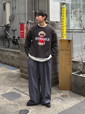 「アイテム（ニット/セーター）」を使った、ゆいととさん（メンズ・170cm）の秋コーディネート