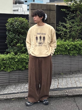 「アイテム（スウェット）」を使った、ゆいととさん（メンズ・170cm）の秋コーディネート