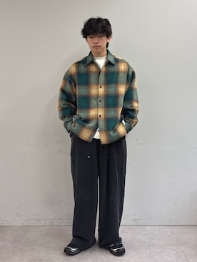 「CIAOPANIC TYPY（チャオパニックティピー）の【UNISEX】【シルエット調整可】ピグメント加工ワッフルイージーパンツ/WEB限定カラーあり（スウェットパンツ）」を使った、ゆいととさん（メンズ・170cm）の秋コーディネート