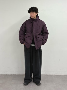 「CIAOPANIC TYPY（チャオパニックティピー）の【UNISEX】ピグメント加工ワッフルイージーパンツ（その他パンツ、ブラック系）」を使った、ゆいととさん（メンズ・170cm）の秋コーディネート