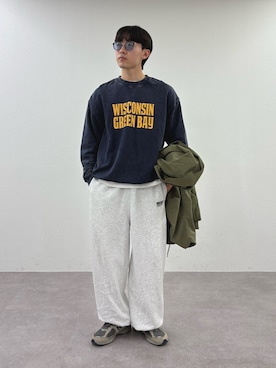 「アイテム（スウェットパンツ）」を使った、ゆいととさん（メンズ・170cm）の秋コーディネート