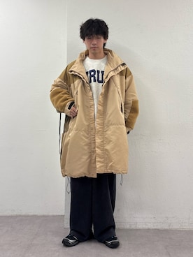 「CIAOPANIC TYPY（チャオパニックティピー）の【UNISEX】【シルエット調整可】ピグメント加工ワッフルイージーパンツ/WEB限定カラーあり（スウェットパンツ）」を使った、ゆいととさん（メンズ・170cm）の秋コーディネート