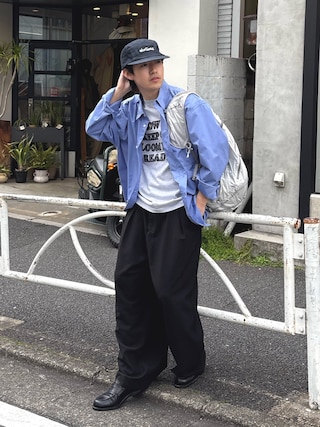 「CIAOPANIC TYPY（チャオパニックティピー）の【UNISEX】ルーズシルエットレギュラーカラーアソートシャツ（シャツ/ブラウス）」を使った、ゆいととさん（メンズ・170cm）の春コーディネート