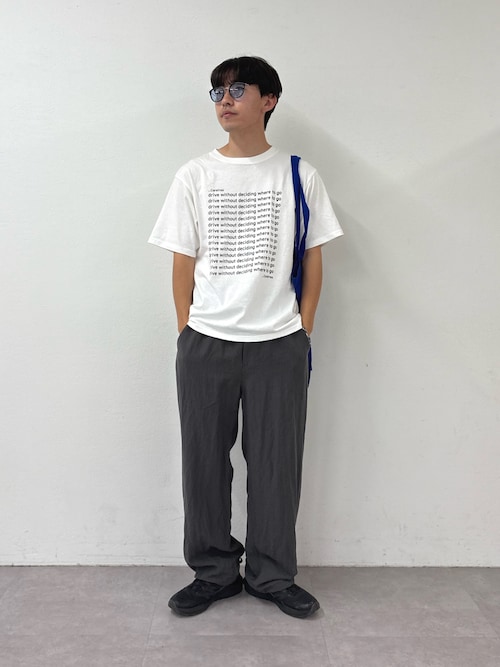 【UNISEX】メッセージプリント半袖Tee