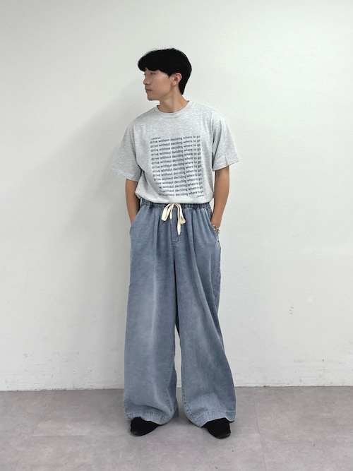 【UNISEX】メッセージプリント半袖Tee