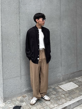 「アイテム（スラックス）」を使った、ゆいととさん（メンズ・170cm）の春コーディネート