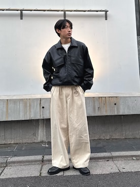 「アイテム（ブルゾン）」を使った、ゆいととさん（メンズ・170cm）の秋コーディネート