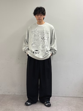 「ロゴスウェット」｜ゆいととさん（メンズ・170cm）の秋コーディネート