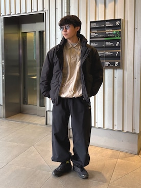 「アウトドアミックス」｜ゆいととさん（メンズ・170cm）の冬コーディネート