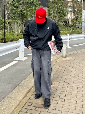 「Franklin Climbing（フランクリンクライミング）の【UVカット・撥水】【Franklin Climbing】カスケードライトジャケット（ナイロンジャケット）」を使った、ゆいととさん（メンズ・170cm）の春コーディネート