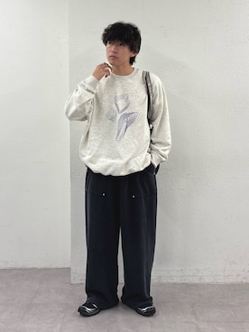 「CIAOPANIC TYPY（チャオパニックティピー）の【UNISEX】【シルエット調整可】ピグメント加工ワッフルイージーパンツ/WEB限定カラーあり（スウェットパンツ）」を使った、ゆいととさん（メンズ・170cm）の秋コーディネート