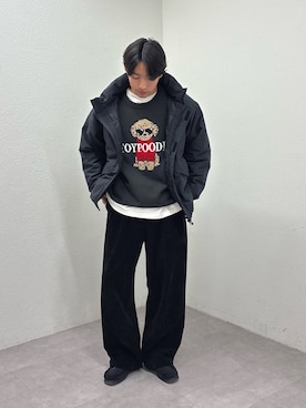 「CIAOPANIC TYPY（チャオパニックティピー）の【冬も暖かい◎】男女兼用/モールタックストレートパンツ（スラックス）」を使った、ゆいととさん（メンズ・170cm）の秋コーディネート