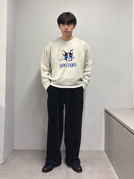 「アイテム（スラックス）」を使った、ゆいととさん（メンズ・170cm）の冬コーディネート