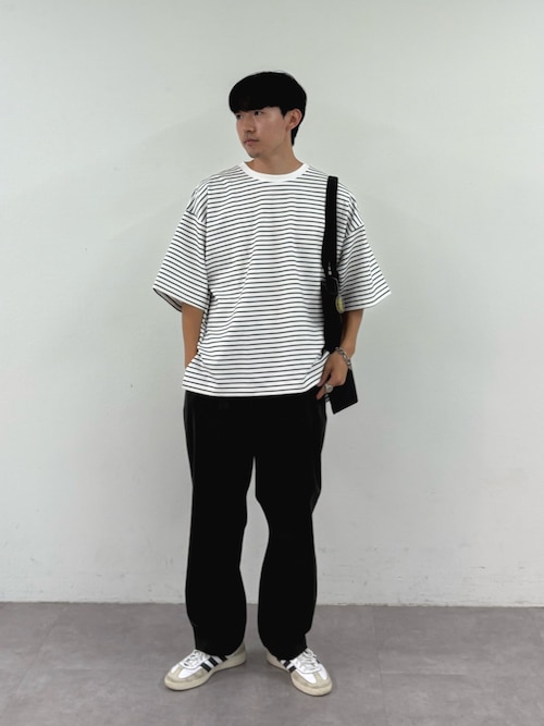 【ユニセックス】ポンチハイカウントサイドスリットビッグシルエットTee