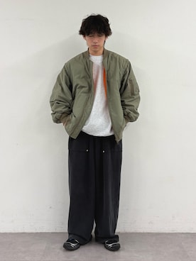 「アイテム（MA-1）」を使った、ゆいととさん（メンズ・170cm）の秋コーディネート