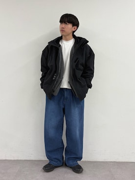 「アイテム（ナイロンジャケット）」を使った、ゆいととさん（メンズ・170cm）の冬コーディネート