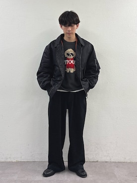 「CIAOPANIC TYPY（チャオパニックティピー）のアイテム（スラックス）」を使った、ゆいととさん（メンズ・170cm）の冬コーディネート