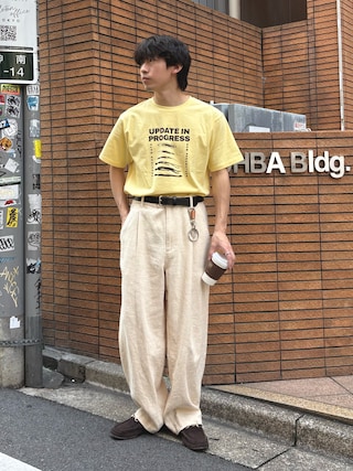 「CIAOPANIC TYPY（チャオパニックティピー）の【UNISEX】【WEB限定】宇宙人プリントTシャツ（Tシャツ/カットソー）」を使った、ゆいととさん（メンズ・170cm）の春コーディネート